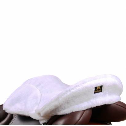 51C AMIGO Fur saddle seat cover white