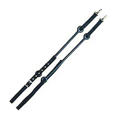 12A Nylon side reins with long rubber