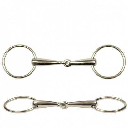 Solid snaffle bit STALLION-NY  - stainless steel 14,5cm / 15115 