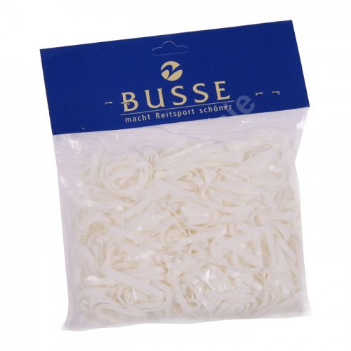 BUSSE Gumki silikonowe do grzywy (30g) / 680131 - białe