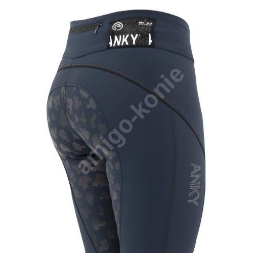 Bryczesy - legginsy ANKY XR202105 damskie z pełnym silikonowym lejem / A62203 - navy