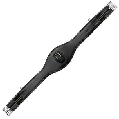 Popręg treningowy - skórzany DAW-MAG z gumami z dwóch stron / 11032