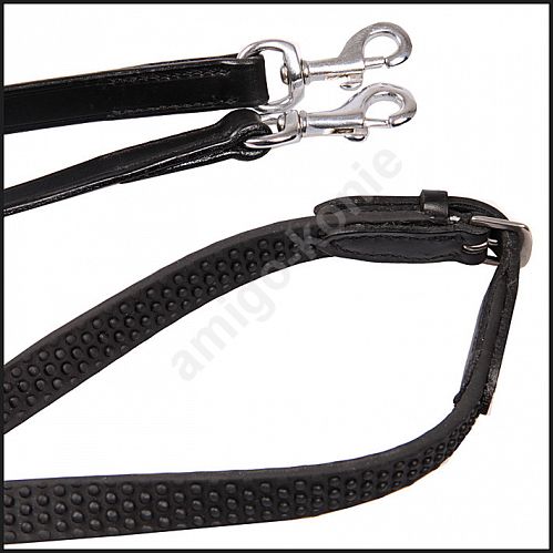 02L DAW-MAG Rubber and leather draw reins 