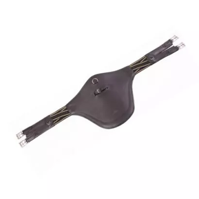 Popręg skokowy z fartuchem DAW-MAG  skórzany Exclusive, z karabińczykiem / 11072