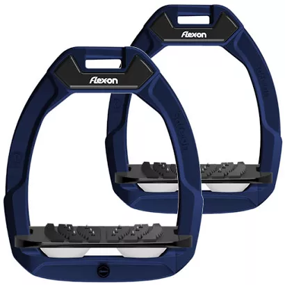 FLEX-ON Stirrups SAFE-ON - inclined ULTRA grip - blue navy