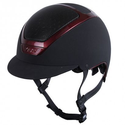 Riding helmet KASK DOGMA PAINTED black with burgundy shining frame  / HHE00027.365