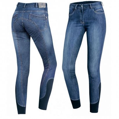 Bryczesy damskie SCHOCKEMÖHLE Delphi Jeans, z pełnym silikonowym lejem / 2171-00020