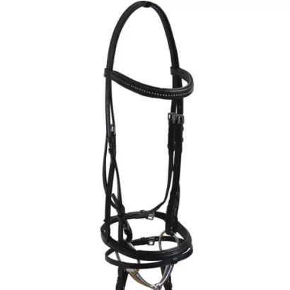 Ogłowie skórzane nachrapnikiem kombinowanym Elena