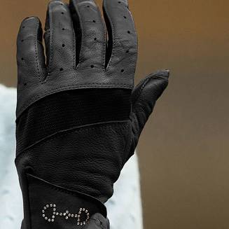 HORZE Rękawiczki jeździeckie Leather Mesh Gloves  - Kolekcja Wiosna 2019 / 31697 - czarne
