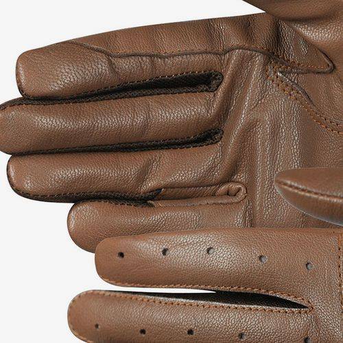 HORZE Rękawiczki jeździeckie Leather Mesh Gloves  - Kolekcja Wiosna 2019 / 31697 - brąz