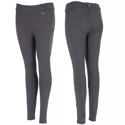 Bryczesy - leginsy damskie, ocieplane SCHOCKEMÖHLE Dorina z pełnym silikonowym lejem Dusty Chocolate / 2171-00079