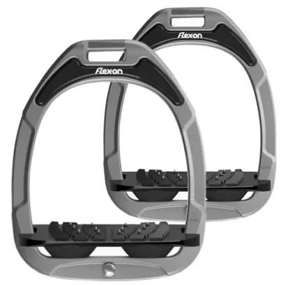 FLEX-ON Green Composite stirrups - inclinet ULTRA grip silver grey