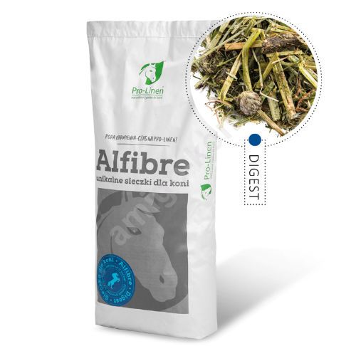 Sieczka dla koni PRO-LINEN Alfibre Digest™ – objętych ryzykiem choroby wrzodowej - 15 kg