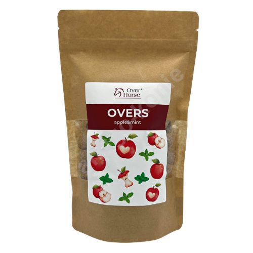 Treats for horses apple - mint OVER HORSE Overs, 0,5 kg