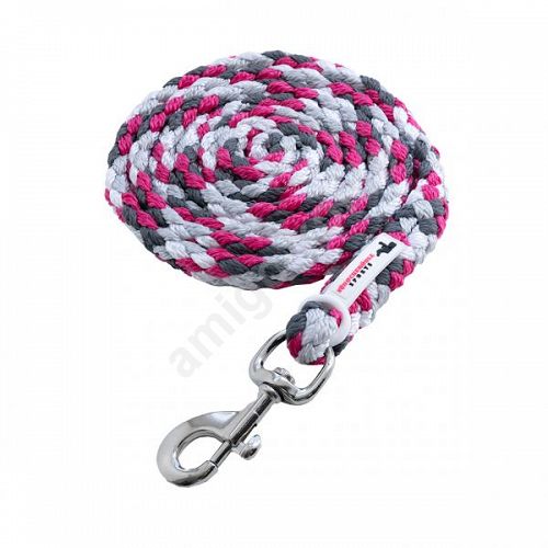 Uwiąz SCHOCKEMÖHLE Catch Style z karabińczykiem obrotowym grey-hot pink-platin / 1320-00008