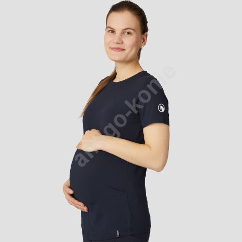 Koszulka jeździecka, dla kobiet w ciąży HORZE Lily, Wiosna - Lato 2022 - kolor granatowy - dark navy (VDB)
