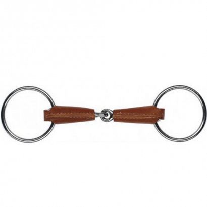 Leather covered ring snaffle FEELING / 60080