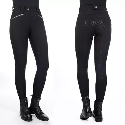 Bryczesy damskie HKM Harbour Island pełny silikonowy lej - black /14539