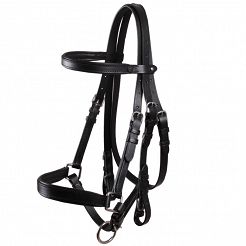 38 DAW-MAG Endurance bridle/headcollar + leather reins with stoppers