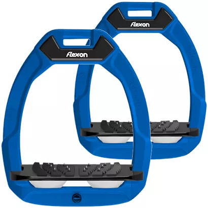 FLEX-ON Stirrups SAFE-ON - inclined ULTRA grip - blue