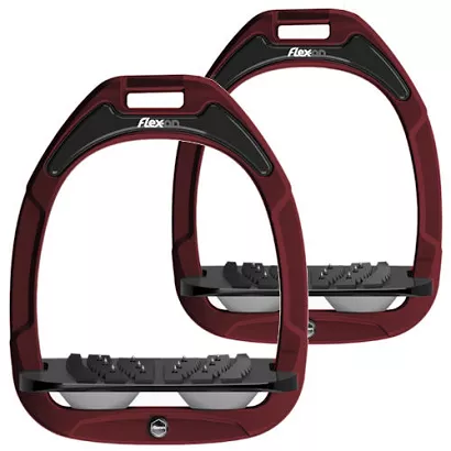 FLEX-ON Green Composite stirrups - inclinet ULTRA grip - burgundy