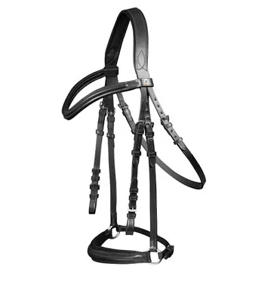 Ogłowie skórzane WALDHAUSEN Hannover z nachrapnikiem hanowerskim X-line / 95787 kr