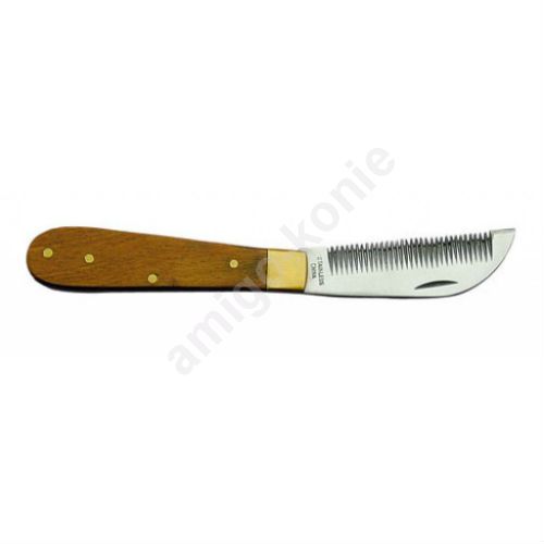 Składany nóż do trymowania HKM z drewnianą rączką / 6306